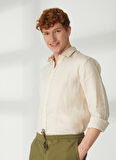AT.P.CO Slim Fit Düğmeli Yaka Taş Erkek Gömlek A266CARLL20-