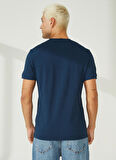 AT.P.CO Bisiklet Yaka Koyu Mavi Erkek T-Shirt A266T2P02-