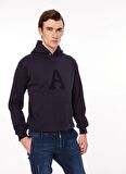 AT.P.CO Kapüşon Yaka Koyu Mavi Erkek Sweatshırt A279F02PF1032-