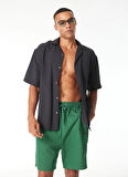 After Label Normal Yeşil Erkek Sweat Şort AMBURGOPC046-_BERMUDA UOMO
