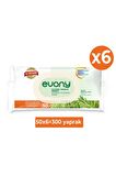 Evony Biberiye Özlü Hijyenik 6 x 50 Yaprak 6 Paket Islak Mendil