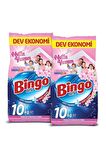 Bingo Matik 10 kg Mutlu Yuvam Renkliler ve Beyazlar Toz Çamaşır Deterjanı Ekonomi Paketi 2'li