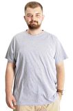 Mode XL Büyük Beden Erkek T-Shirt Basic 20031 İndigo