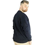  Mode Xl Erkek Sweatshirt Bisiklet Yaka Basic 20131 Lacivert