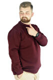  Mode Xl Erkek Sweatshirt Bisiklet Yaka Basic 20131 Mürdüm