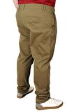 Mode XL Büyük Beden Erkek Pantolon Keten Milano 20850 Haki