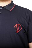 Mode XL Büyük Beden T-shirt Polo Cep Sup MD Basic 21555 Lacivert