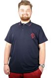 Mode XL Büyük Beden T-shirt Polo Cep Sup MD Basic 21555 Lacivert