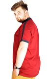 Mode XL T-shirt Polo Hkm Yaka Pike Mode Team 21556 Bordo