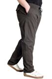 Mode XL Büyük Beden Pantolon Keten Jogger Milano 21913 Haki