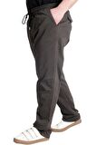Mode XL Büyük Beden Pantolon Keten Jogger Milano 21913 Haki