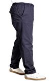 Mode XL Büyük Beden Pantolon Keten Jogger Milano 21913 Lacivert