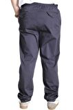 Mode XL Büyük Beden Pantolon Keten Jogger Milano 21913 Lacivert