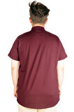 Mode XL T-Shirt Polo Yaka Cepli Klasik 20550 Mürdüm