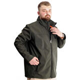  Mode Xl Büyük Beden Erkek Mont Waterproof Softshell 21232 Haki