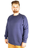  Mode Xl Erkek Sweatshirt Bisiklet Yaka Basic 20131 Indigo