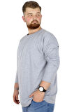 Mode XL Büyük Beden Erkek Tshirt Likralı Bisiklet Yaka 20102 Grimelanj