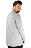 Mode XL Büyük Beden Erkek Tshirt Likralı Bisiklet Yaka 20102 Grimelanj