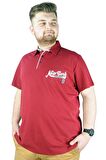 Mode XL Erkek T shirt Polo New York Throwback 22302 Bordo