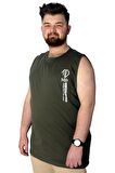 Mode XL Büyük Beden T-Shirt Kolsuz Choose Mode 22160 Haki