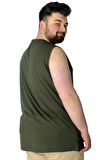 Mode XL Büyük Beden T-Shirt Kolsuz Choose Mode 22160 Haki