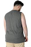Mode XL Büyük Beden T-Shirt Kolsuz Summer Style 22162 Antramelanj
