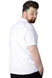 Mode XL Büyük Beden Gömlek Baskılı Play 22365 Beyaz