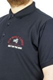 Mode XL Büyük Beden T-Shirt Polo New World 22339 Lacivert