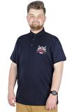 Mode XL Büyük Beden T-Shirt Polo Design MX  22346 Lacivert