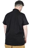 Mode XL Büyük Beden T-Shirt Polo Design MX  22346 Siyah