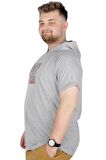 Mode XL Büyük Beden T-Shirt Kapşonlu Paris 22174 Grimelanj