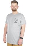 Mode XL Büyük Beden T-Shirt Bisiklet Yaka Work 22179 Grimelanj