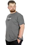 Mode XL Büyük Beden T-Shirt Bis Yaka Vision 22186 Antramelanj