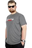 Mode XL Büyük Beden T-Shirt Bis Yaka Paradise 22199 Antramelanj