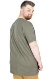 Mode XL Büyük Beden T-Shirt Bis Yaka Paradise 22199 Haki