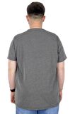 Mode XL Büyük Beden T-Shirt Bisiklet Yaka Bridge 22167 Antramelanj