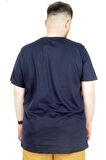 Mode XL Büyük Beden T-Shirt Bis Yaka Chase 22193 Lacivert
