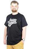 Mode XL Büyük Beden T-Shirt Bis Yaka Division 22194 Siyah
