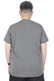 Mode XL Büyük Beden T-Shirt Bis Yaka Mode 22196 Antramelanj