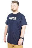 Mode XL Büyük Beden T-Shirt Bis Yaka Mode 22196 Lacivert