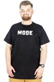 Mode XL Büyük Beden T-Shirt Bis Yaka Mode 22196 Siyah