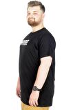 Mode XL Büyük Beden T-Shirt Bis Yaka Mode 22196 Siyah