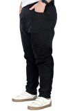 Mode XL Büyük Beden Pantolon Gabardin Jogger Doğa 22920 Siyah