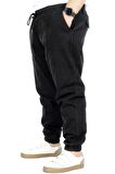 Mode XL Büyük Beden Pantolon Gabardin Kargo Jogger Doğa 21927 Siyah