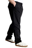 Mode XL Büyük Beden Pantolon Gabardin Kargo Düz Paça Jogger Doğa 21928 Siyah