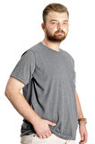 Mode XL Büyük Beden Erkek T-Shirt Bis Yaka Symphony 23202 Antramelanj