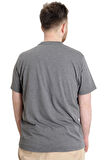 Mode XL Büyük Beden Erkek T-shirt PAUSE 23109 Antramelanj