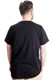 Mode XL Büyük Beden Erkek T-shirt NEW YORK 23113 Siyah