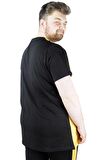 Mode XL Erkek T shirt Parçalı MD08 22134 Siyah