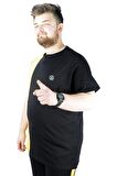 Mode XL Erkek T shirt Parçalı MD08 22134 Siyah